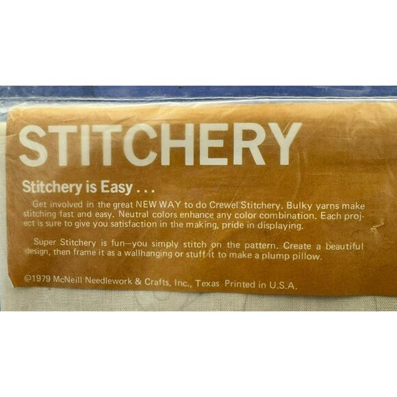 Vintage McNeill Stitchery Kit Favorite Things No. 5104 16x20 Wallhanging Pillow - Picture 7 of 7